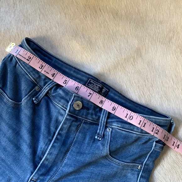 ABERCROMBIE & FITCH Medium Blue Stretch Simone High Rise JEGGINGS - Picture 6 of 12